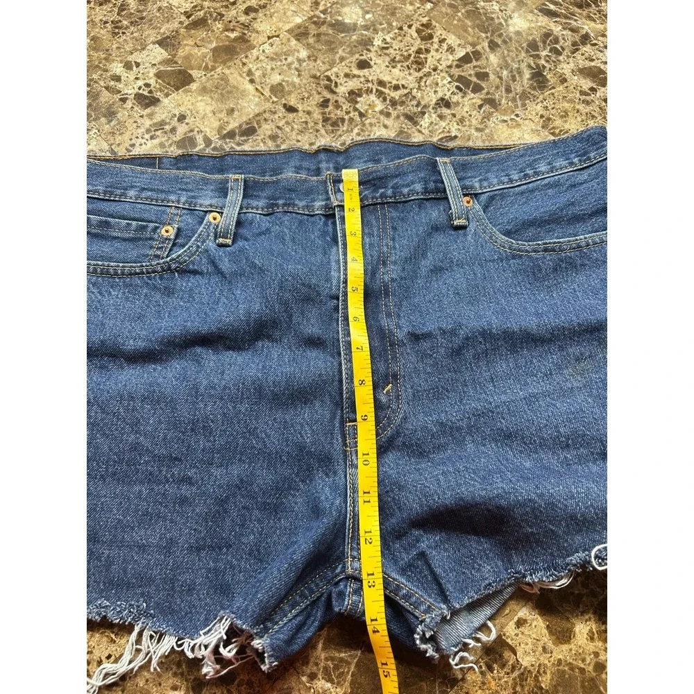 Levi's 405 Women's Denim Jean Shorts Size 40 L 10 Blue Cut Off